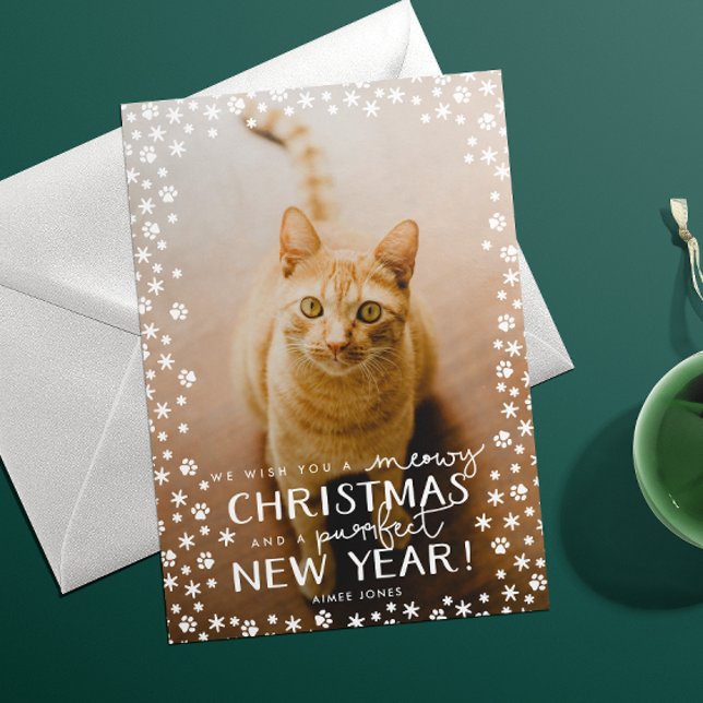 Tarjeta de vacaciones de Año Nuevo de Meowy Navida (Subido por el creador)