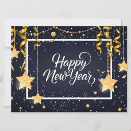 Tarjeta de vacaciones de Año Nuevo feliz