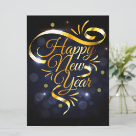 Tarjeta de vacaciones de Año Nuevo Feliz