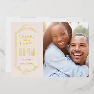 Tarjeta de vacaciones de Año Nuevo Foil Deco - Mar