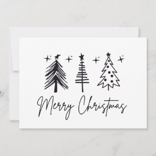 Tarjeta de vacaciones de árbol de Navidad alegre e