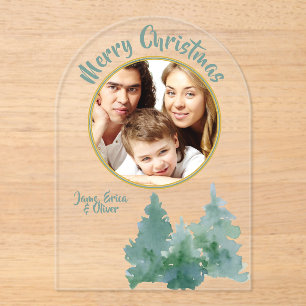 Tarjeta de vacaciones de árbol de navidad de color