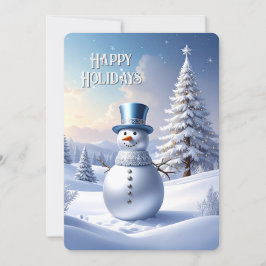 Tarjeta de vacaciones de árbol de Navidad de muñec
