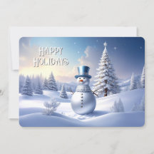 Tarjeta de vacaciones de árbol de Navidad de muñec