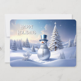Tarjeta de vacaciones de árbol de Navidad de muñec