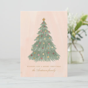 Tarjeta de vacaciones de árbol de Navidad moderno