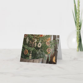 Tarjeta de vacaciones de árbol de Navidad natural