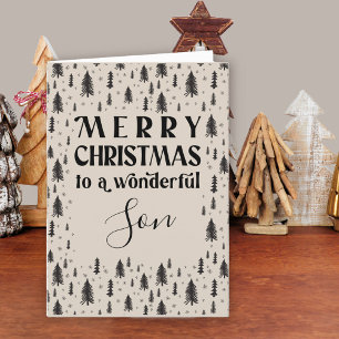 Tarjeta de vacaciones de árbol de Navidad natural