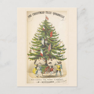 Tarjeta de vacaciones de árbol de Navidad victoria