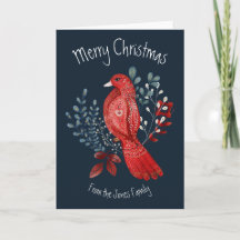 Tarjeta de vacaciones de arte popular de Navidad F