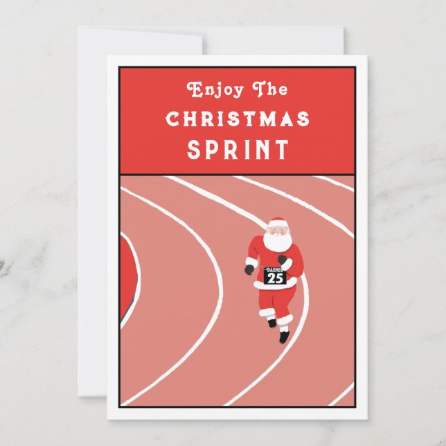 Tarjeta de vacaciones de atletismo (Anverso)