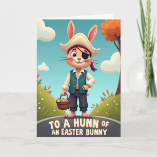 Tarjeta de vacaciones de aventura de conejito