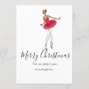 Tarjeta de vacaciones de bailarín de ballet Cascan