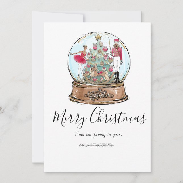 Tarjeta de vacaciones de bailarín de baloncesto de (Anverso)