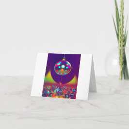 Tarjeta de vacaciones de bola para Navidades de di