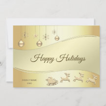 Tarjeta de vacaciones de bolas de Navidad de trine