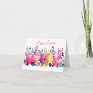 Tarjeta de vacaciones de bonito Watercolor Easter 