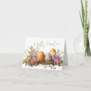 Tarjeta de vacaciones de bonito Watercolor Easter