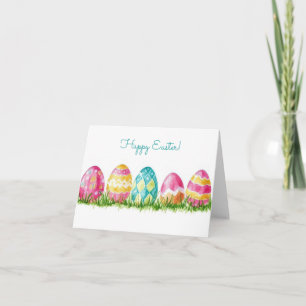Tarjeta de vacaciones de bonito Watercolor Easter 