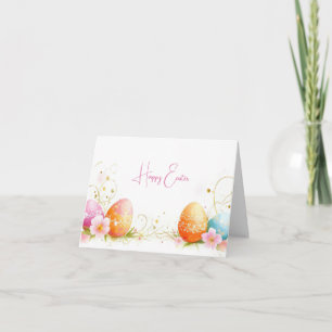 Tarjeta de vacaciones de bonito Watercolor Easter 