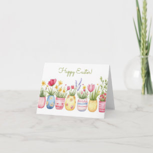 Tarjeta de vacaciones de bonito Watercolor Easter