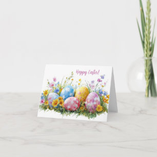 Tarjeta de vacaciones de bonito Watercolor Easter 