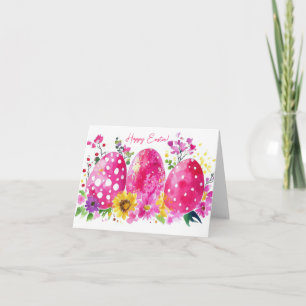 Tarjeta de vacaciones de bonito Watercolor Easter 