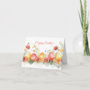 Tarjeta de vacaciones de bonito Watercolor Easter 