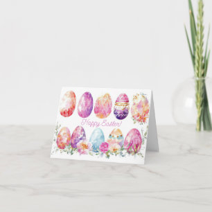 Tarjeta de vacaciones de bonito Watercolor Easter 