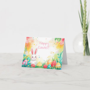 Tarjeta de vacaciones de bonito Watercolor Easter