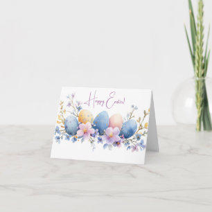 Tarjeta de vacaciones de bonito Watercolor Easter 