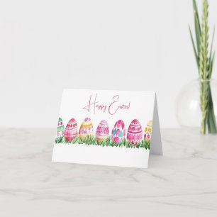 Tarjeta de vacaciones de bonito Watercolor Easter 