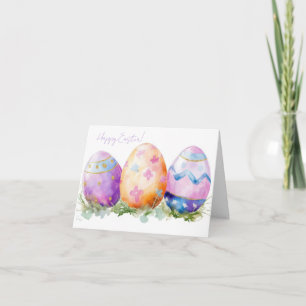 Tarjeta de vacaciones de bonito Watercolor Easter