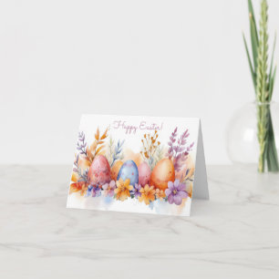 Tarjeta de vacaciones de bonito Watercolor Easter 