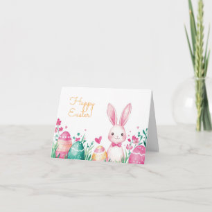 Tarjeta de vacaciones de bonito Watercolor Easter 