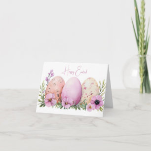 Tarjeta de vacaciones de bonito Watercolor Easter 