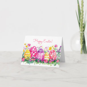 Tarjeta de vacaciones de bonito Watercolor Easter 