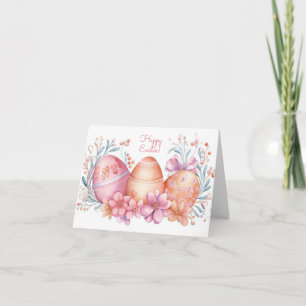 Tarjeta de vacaciones de bonito Watercolor Easter 