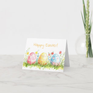 Tarjeta de vacaciones de bonito Watercolor Easter