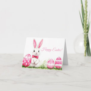 Tarjeta de vacaciones de bonito Watercolor Easter