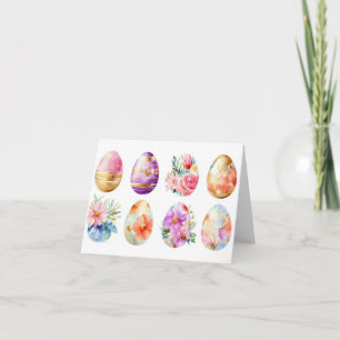 Tarjeta de vacaciones de bonito Watercolor Easter 