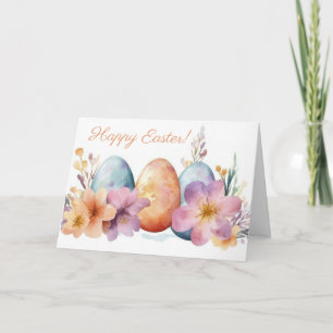 Tarjeta de vacaciones de bonito Watercolor Easter 