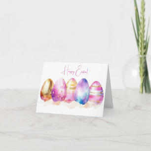 Tarjeta de vacaciones de bonito Watercolor Easter 