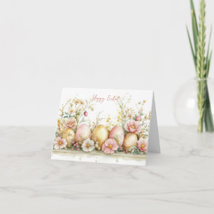 Tarjeta de vacaciones de bonito Watercolor Easter
