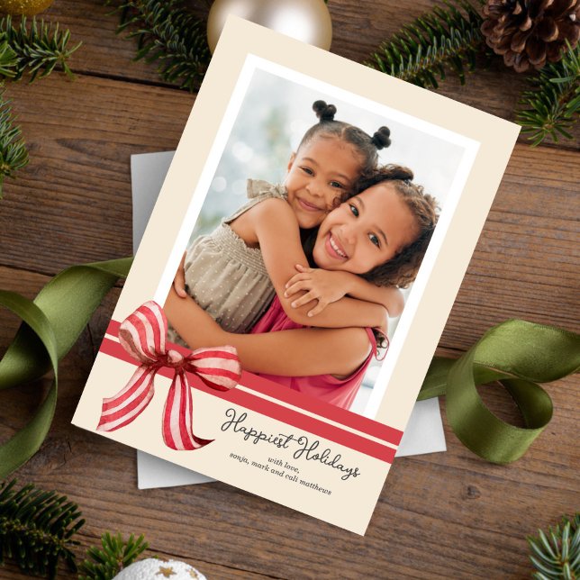 Tarjeta de vacaciones de Bow Photo Holiday (Subido por el creador)