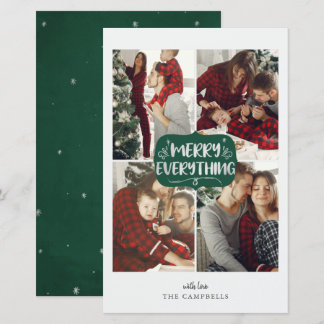 Tarjeta de vacaciones de Budget Green Merry Everyt