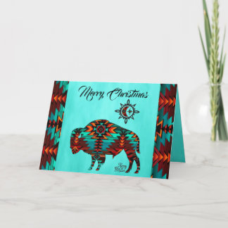 Tarjeta de vacaciones de búfalo del suroeste