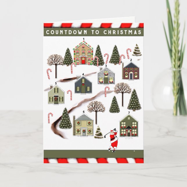 Tarjeta de vacaciones de calendario avanzado de go (Anverso)