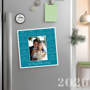 Tarjeta de vacaciones de calendario magnético Verd