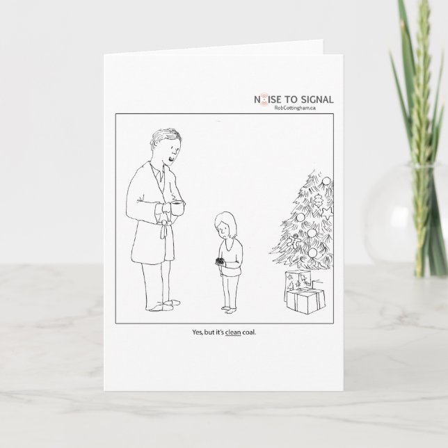 Tarjeta de vacaciones de carbón "limpia" (Anverso)